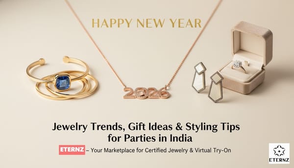 Blog cover for '2026 Jewelry Trends, Gift Ideas & Party Styling Tips in India' by Eternz.