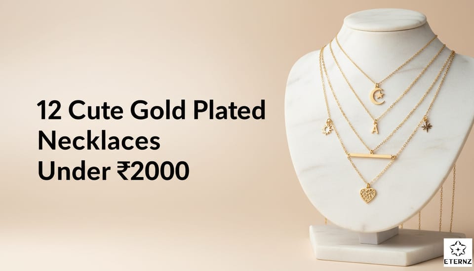 12 Cute Gold Plated Necklaces Under ₹2000